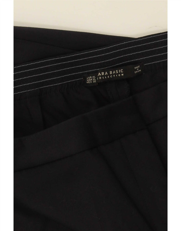 Zara Damen Slim Hose XL W32 L28 Marineblau