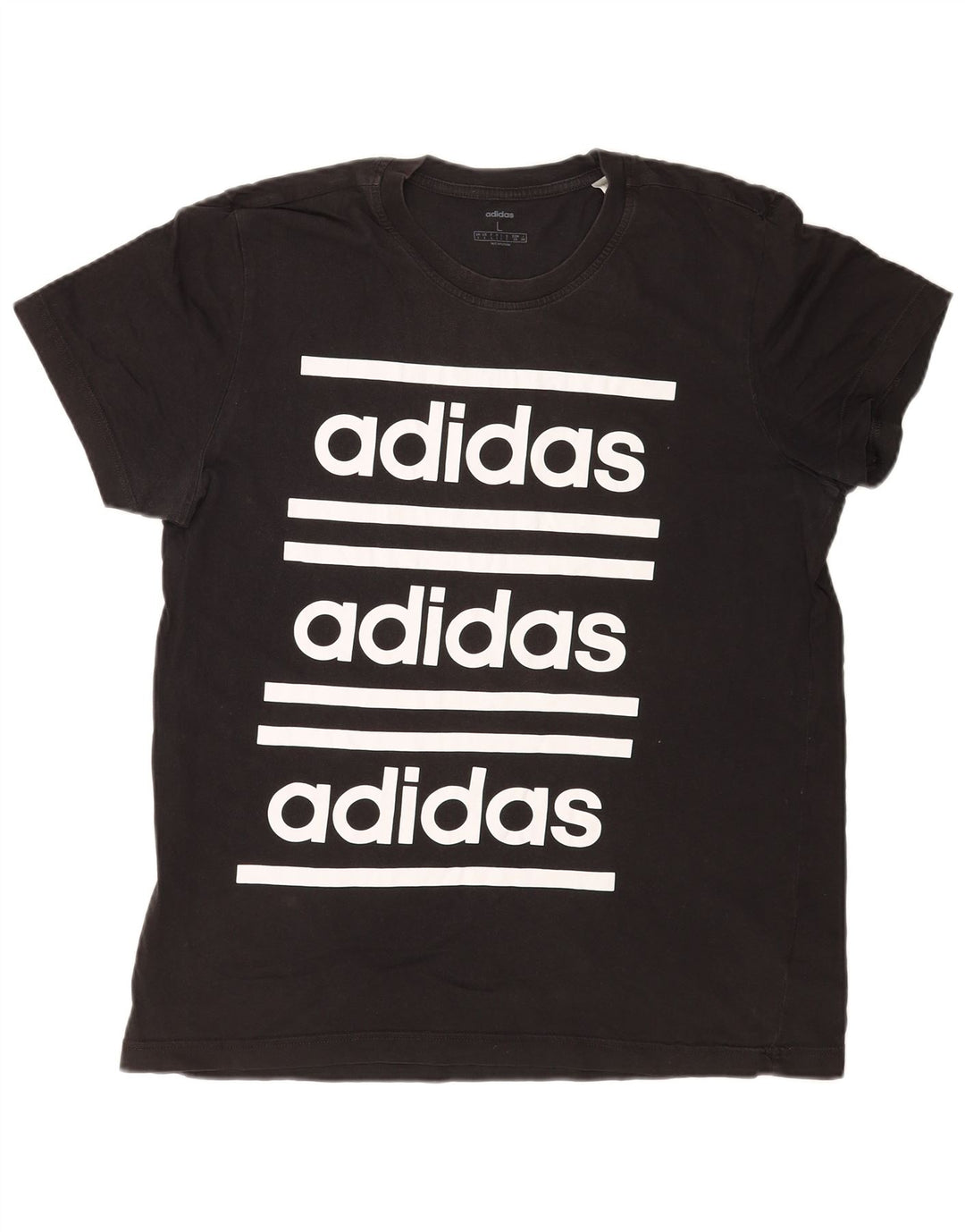 Adidas Herren Grafik T-Shirt Top Large Schwarz Baumwolle