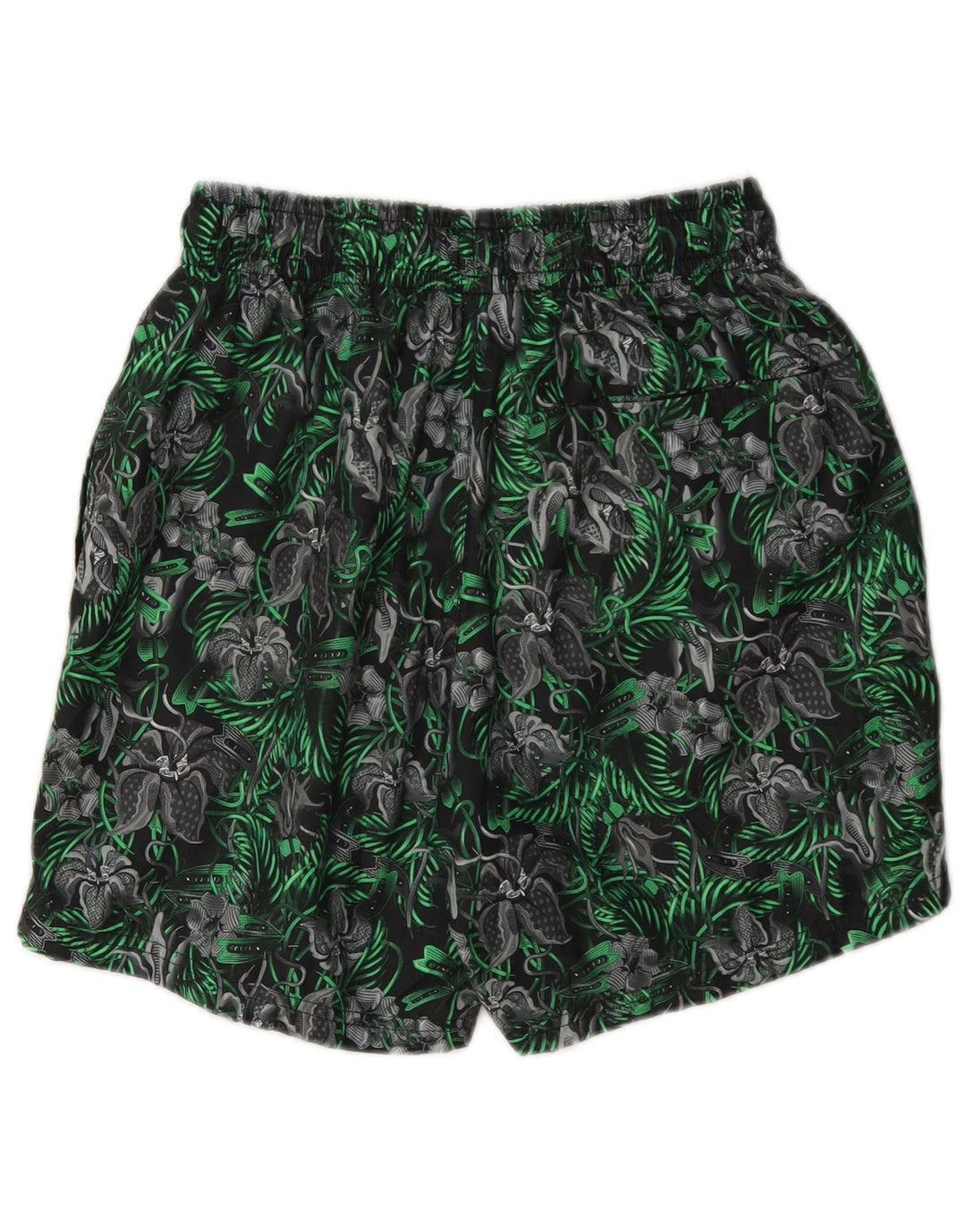 Nike Herren-Badeshorts, klein, grün, florales Polyester