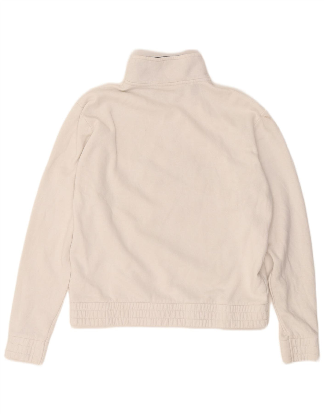 FILA Damen-Sweatshirt mit grafischem Reißverschluss und Halsausschnitt, UK 14, mittelweiße Baumwolle