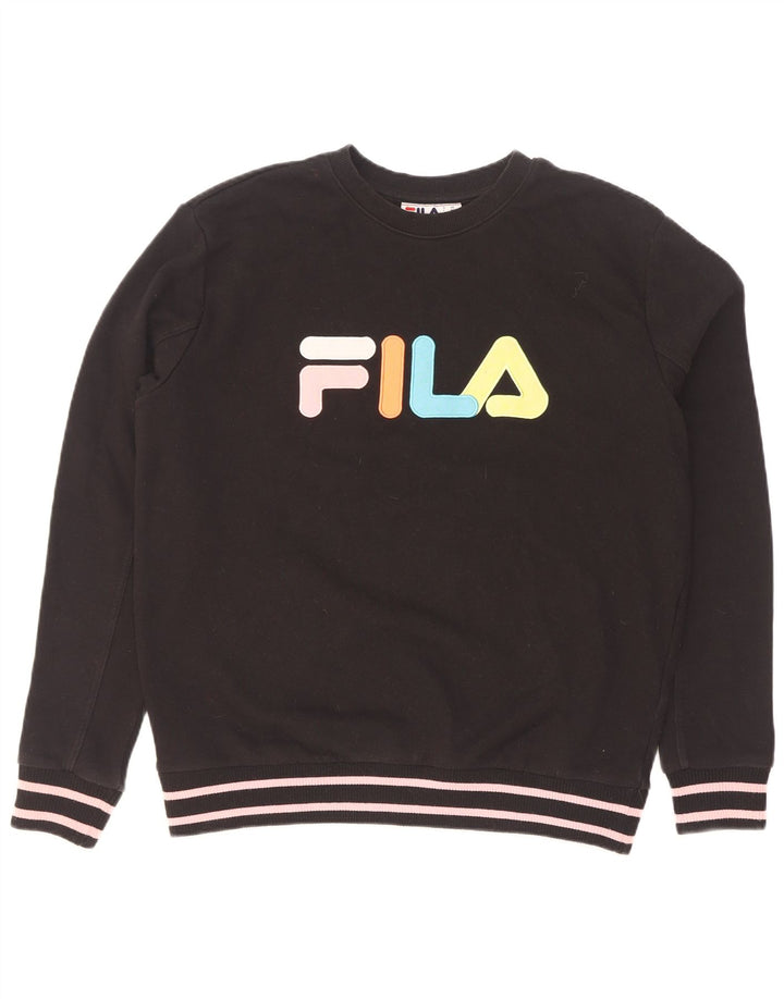 Fila Herren-Sweatshirt mit Grafik, groß, schwarz gestreift, Baumwolle