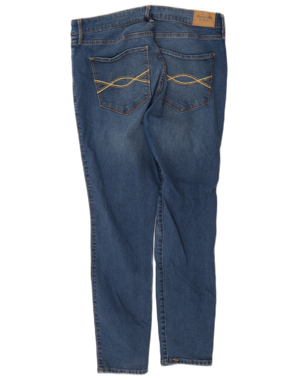 Abercrombie & Fitch Damen Distressed Skinny Jeans US 8 Medium W29 L26 Blau