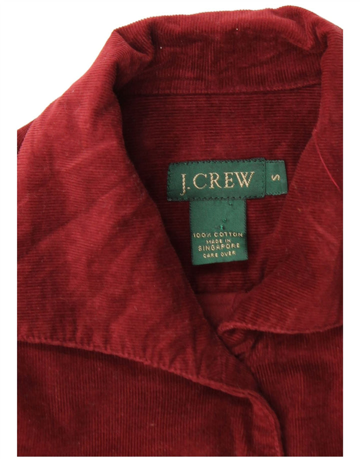 Übergroßes Cordhemd für Damen von J. CREW, UK 10, Größe S, Burgunderrot, Baumwolle