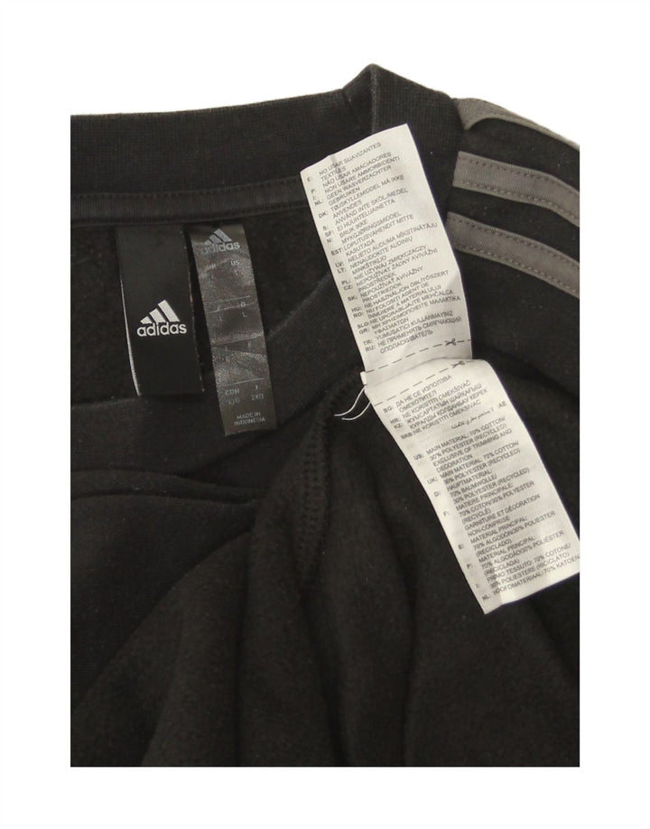 Adidas Herren Sweatshirt Pullover Large Schwarz Baumwolle