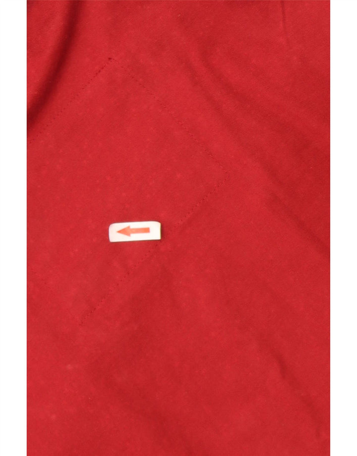 Übergroße Utility-Jacke für Damen von Polbot, UK 18, XL, rote Colourblock-Baumwolle