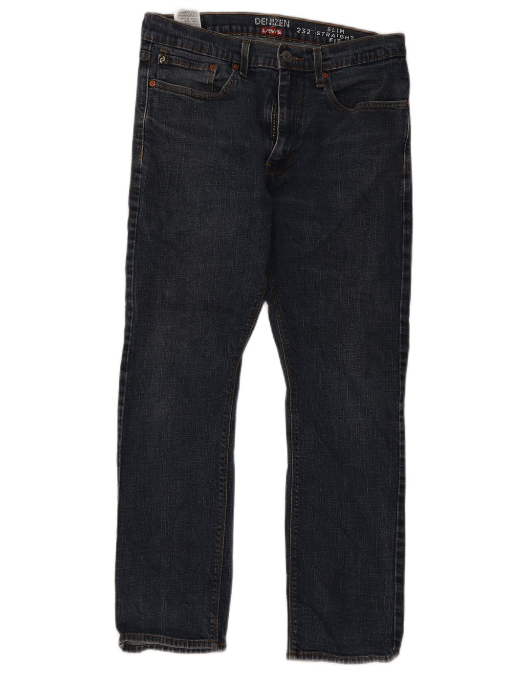 Levi's Herren Denizen Slim Straight Jeans W34 L30 Marineblaue Baumwolle