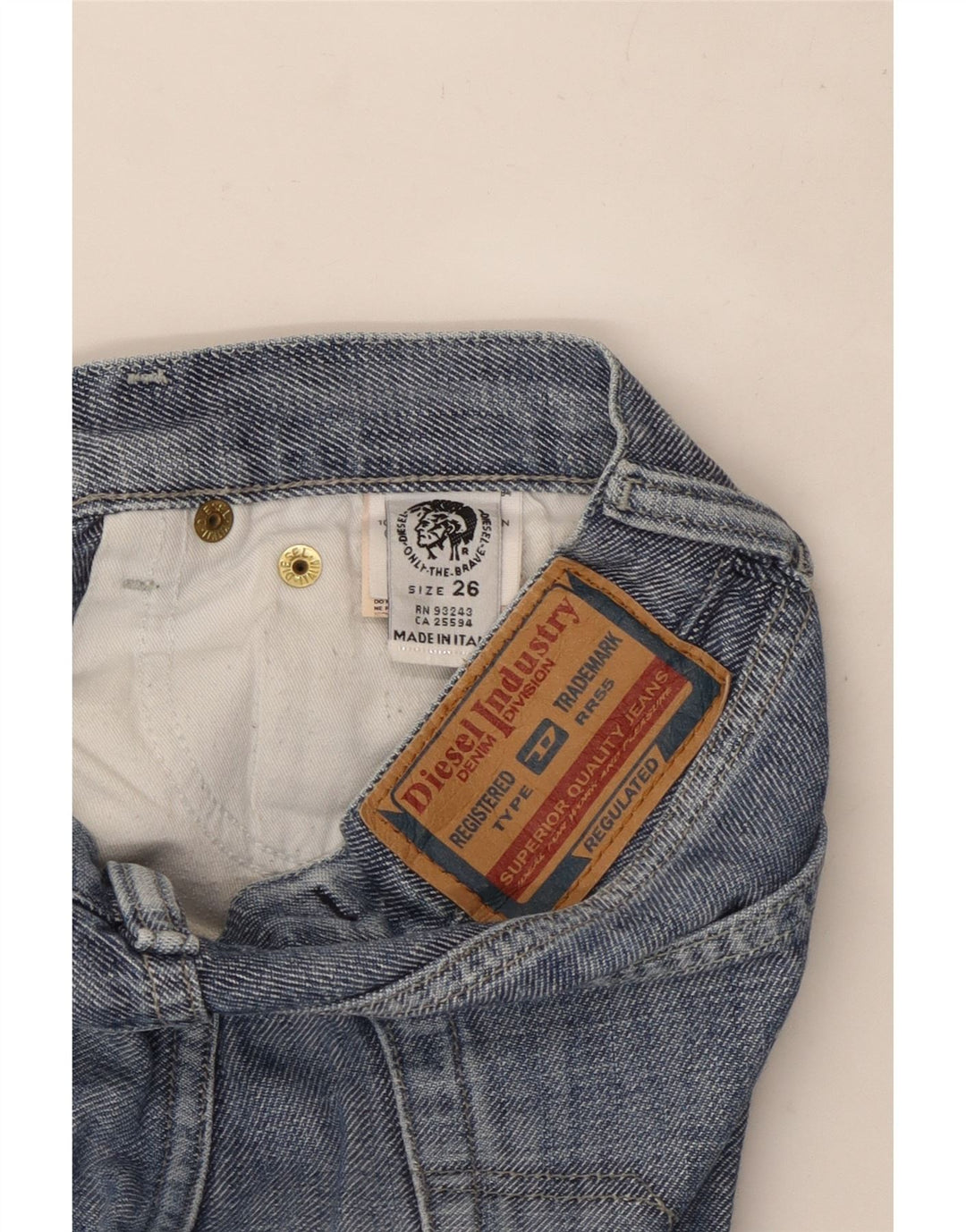 Diesel Damen Straight Jeans W26 L32 Blaue Baumwolle