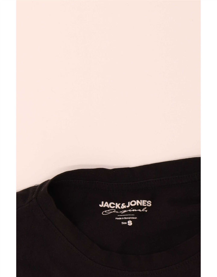 Jack & Jones Herren T-Shirt Top Small Schwarz Baumwolle
