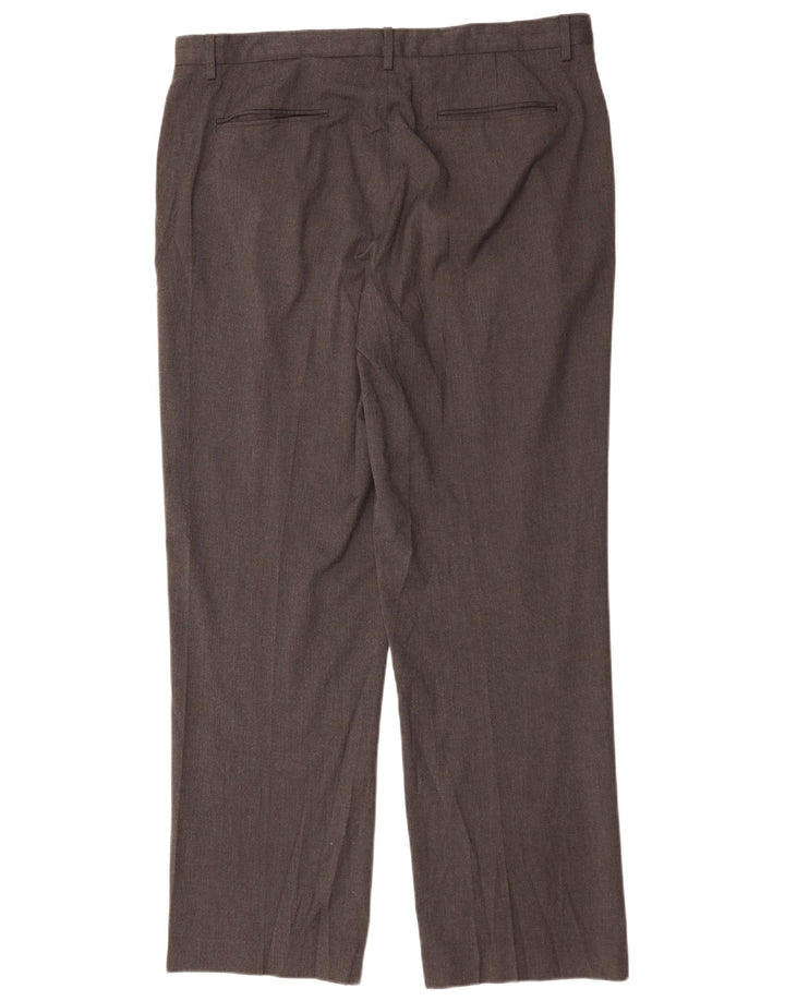 Calvin Klein Herren Straight Chino Hose W36 L32 Grau Polyester