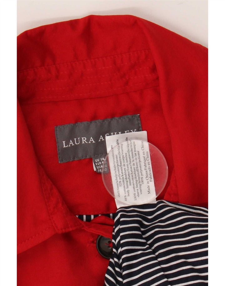 Laura Ashley Damen Trenchcoat UK 14 Mittelrotes Polyester