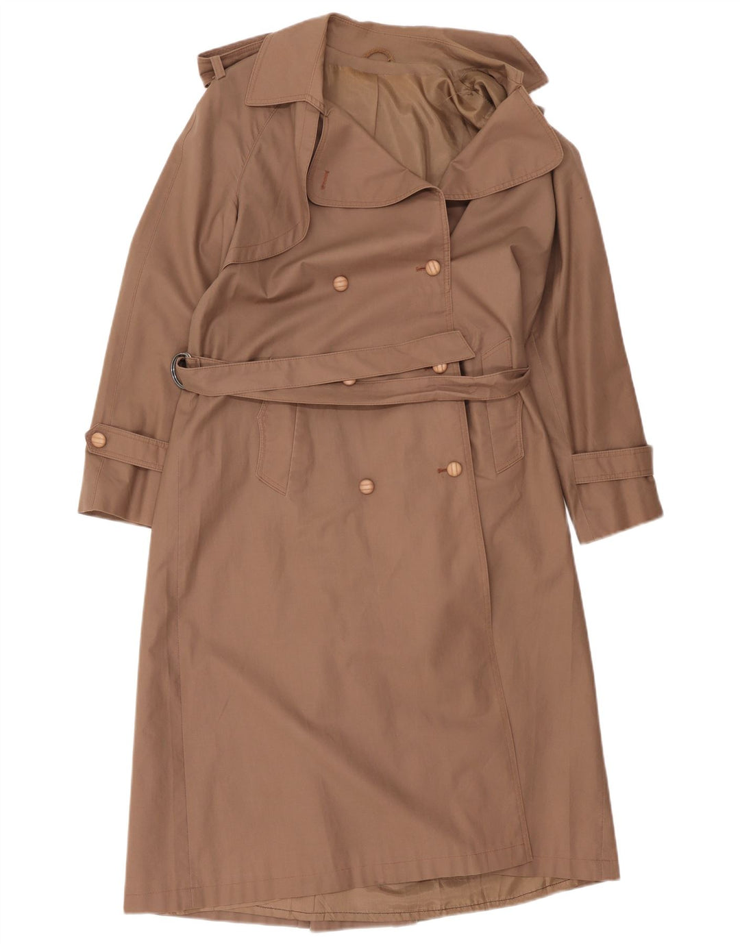 Vintage Damen Übergroßer Trenchcoat EU 36 Small Beige Baumwolle