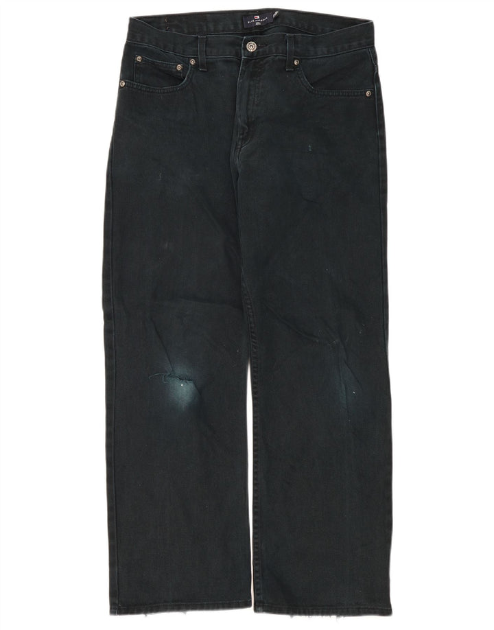 Marks & Spencer Herren Blue Harbor Straight Jeans W34 L29 Schwarze Baumwolle