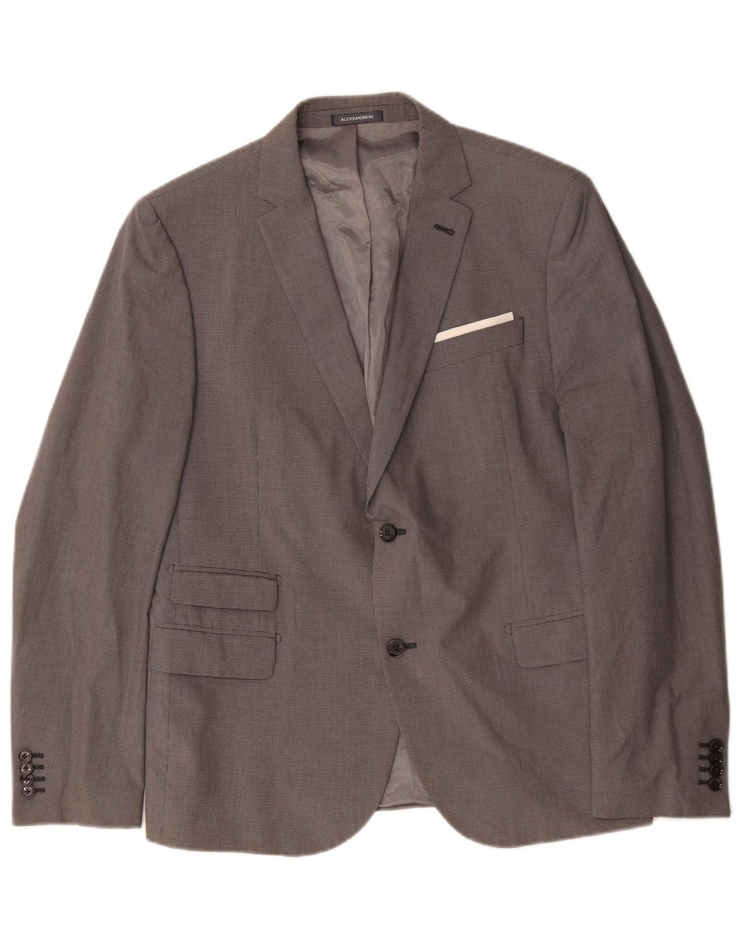 Daniele Alessandrini Herren 2-Knopf-Blazerjacke IT 52 XL Grauer Hahnentritt