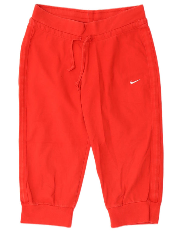 Nike Damen Bermuda Sport Shorts UK 12 Mittelrote Baumwolle