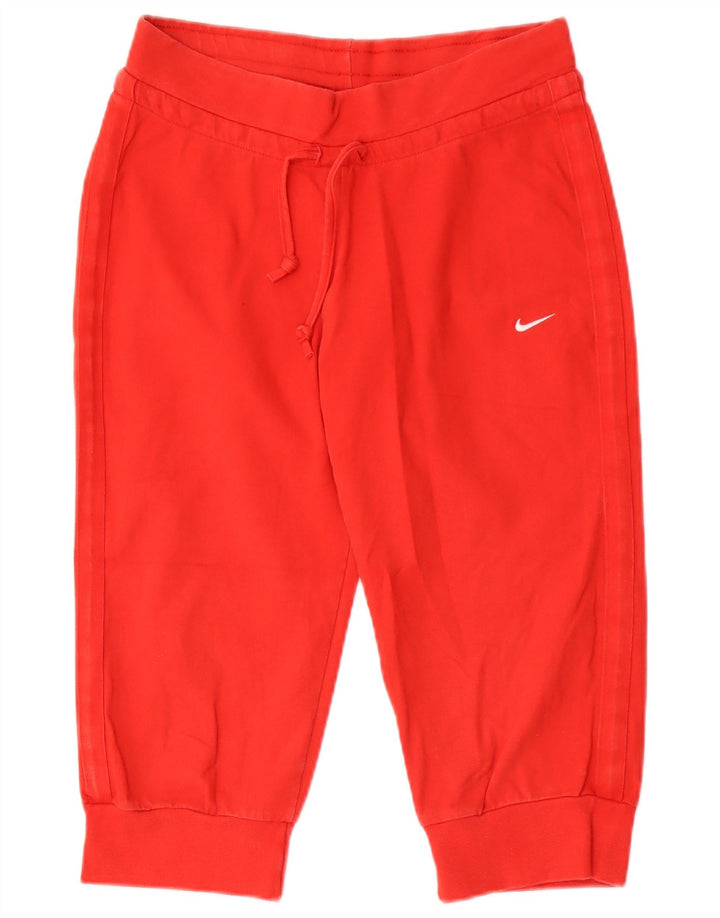 Nike Damen Bermuda Sport Shorts UK 12 Mittelrote Baumwolle