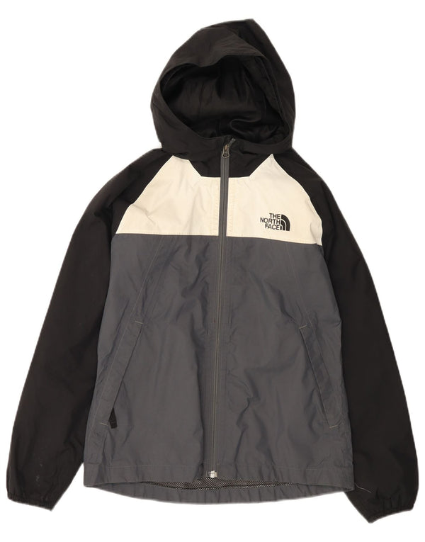 THE NORTH FACE Jungen-Regenjacke mit Kapuze, 11–12 Jahre, Größe L, Schwarz, Farbblock