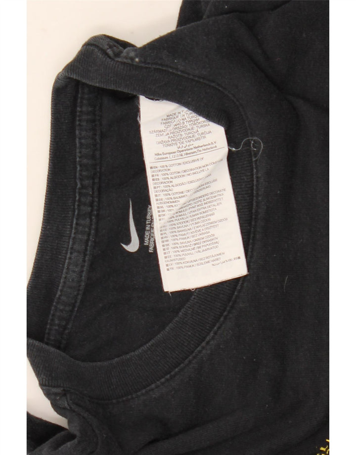 Nike Herren Grafik T-Shirt Top UK 38/40 Medium Schwarz Baumwolle
