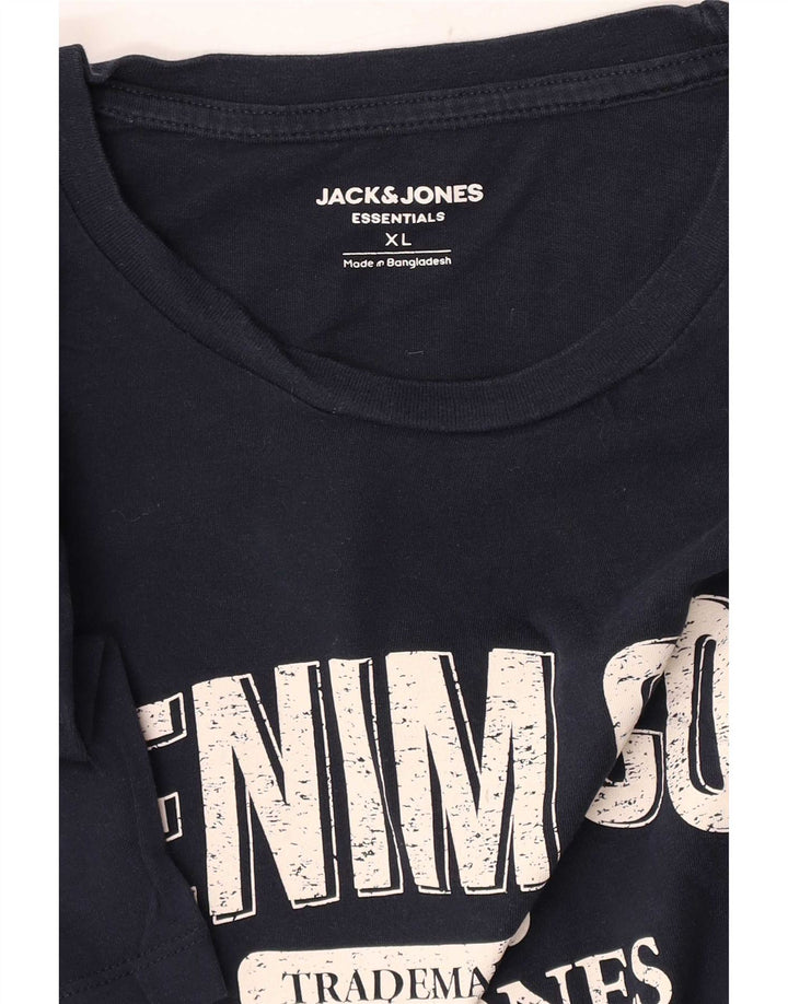 Jack & Jones Herren Grafik-T-Shirt-Oberteil XL Marineblau