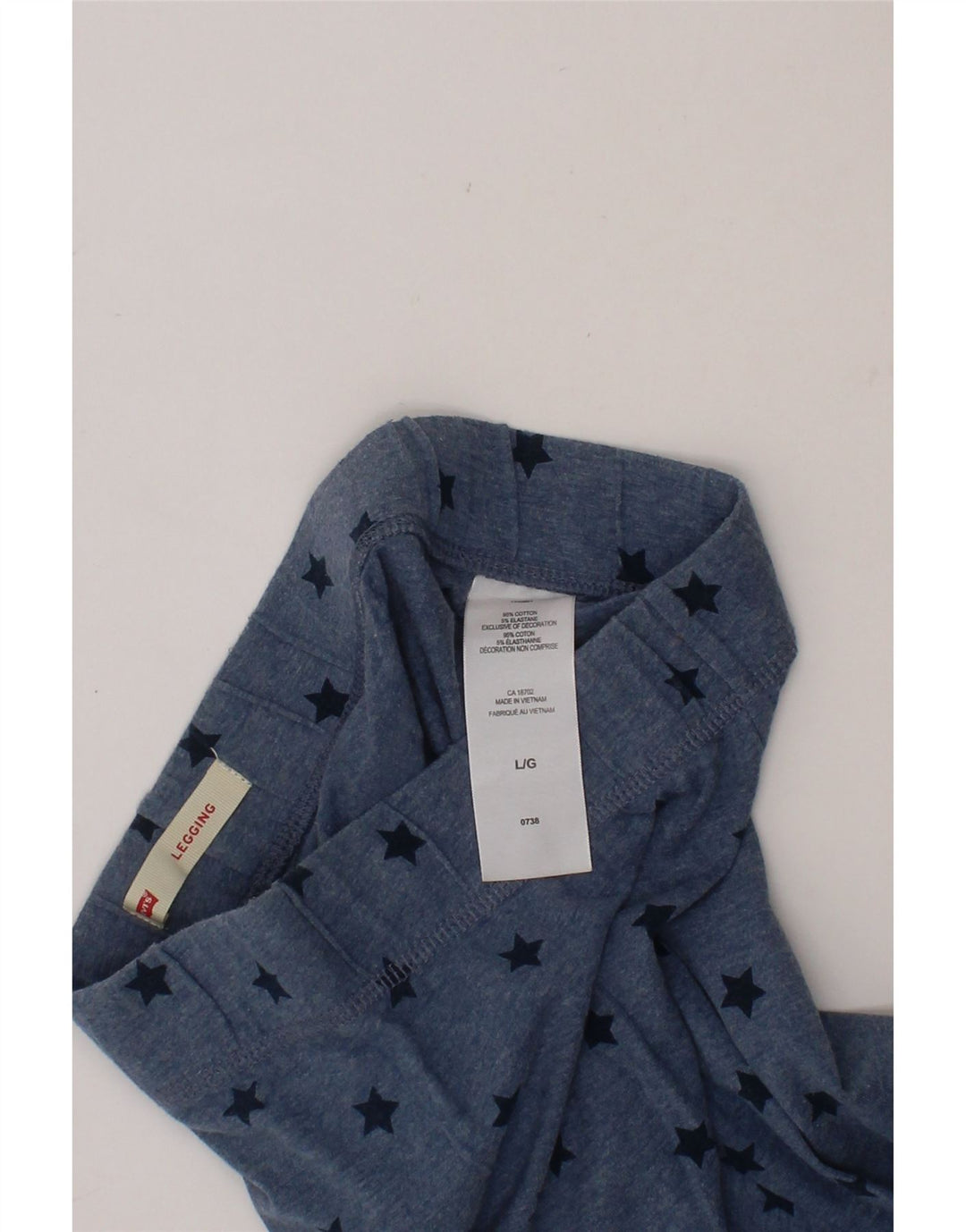 LEVI'S Girls Graphic Leggings 9-10 Years Large Blue Modern Vintage Levi's and Second-Hand Levi's from Messina Hembry 