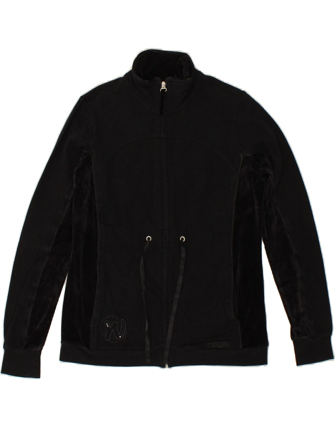 CHAMPION Womens Easy Fit Tracksuit Top Jacket UK 10 Small Black Cotton Vintage Champion and Second-Hand Champion from Messina Hembry 