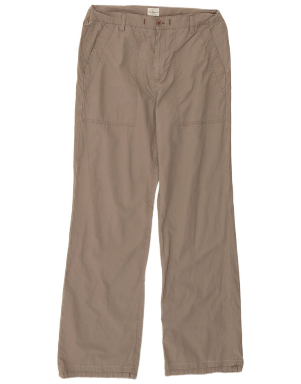 CALVIN KLEIN Gerade Chino-Hose für Damen, W30, L31, graue Baumwolle