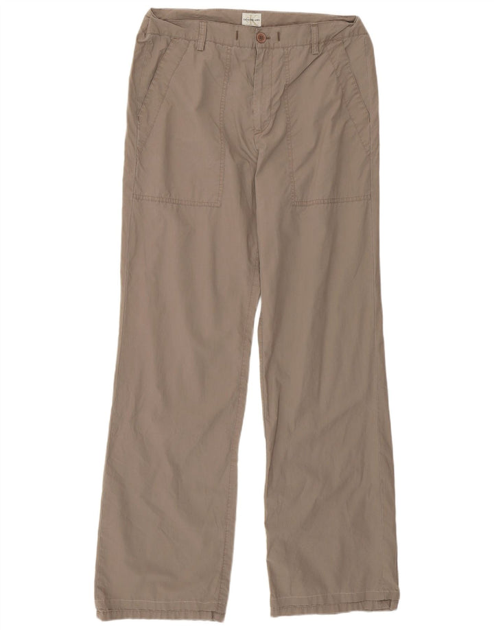CALVIN KLEIN Gerade Chino-Hose für Damen, W30, L31, graue Baumwolle