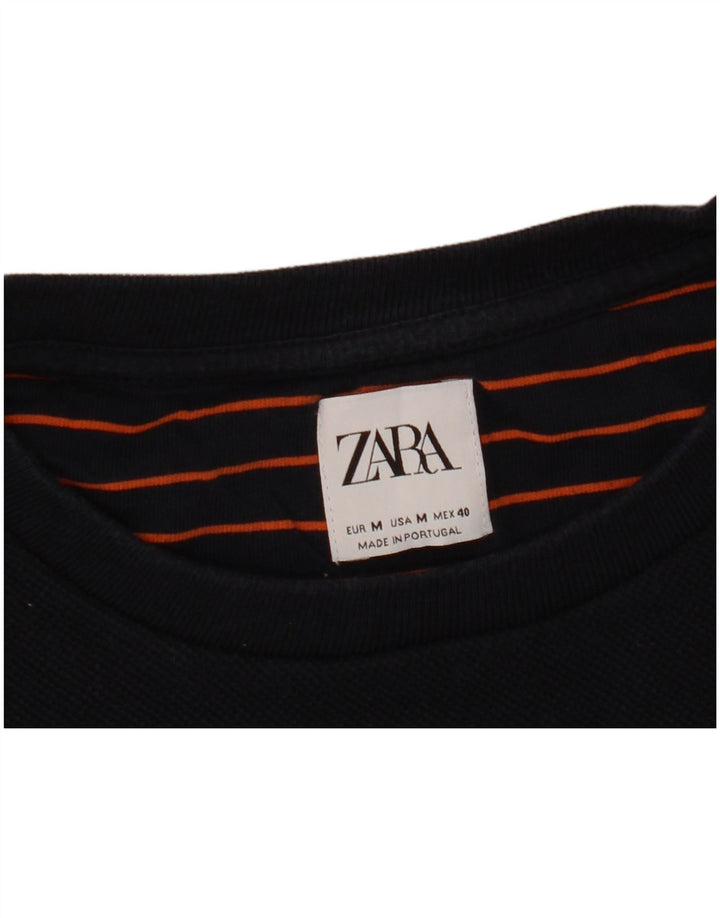 Zara Herren Sweatshirt Pullover Medium Marineblau