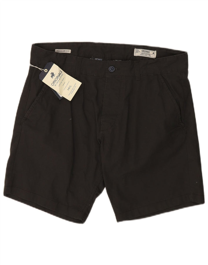 JACK & JONES Herren-Chinoshorts mit normaler Passform, W36, Größe L, Schwarz, Baumwolle