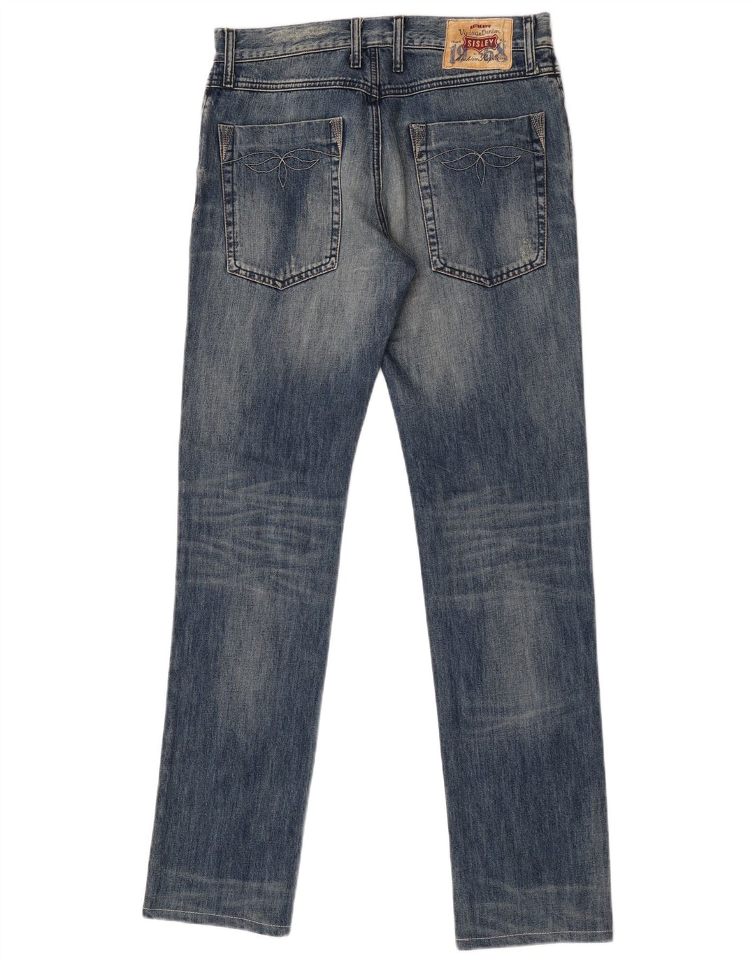 Sisley Herren Distressed Slim Jeans W31 L33 Blaue Baumwolle