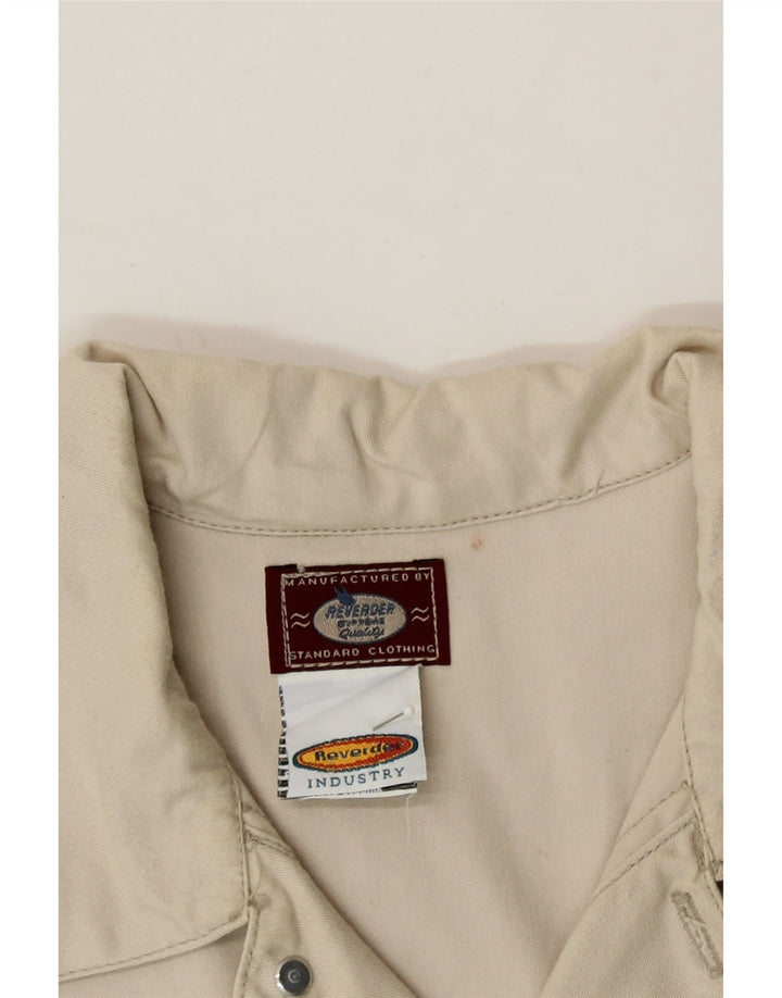 VINTAGE Mens Bomber Jacket UK 38 Medium Beige Cotton Vintage Vintage and Second-Hand Vintage from Messina Hembry 