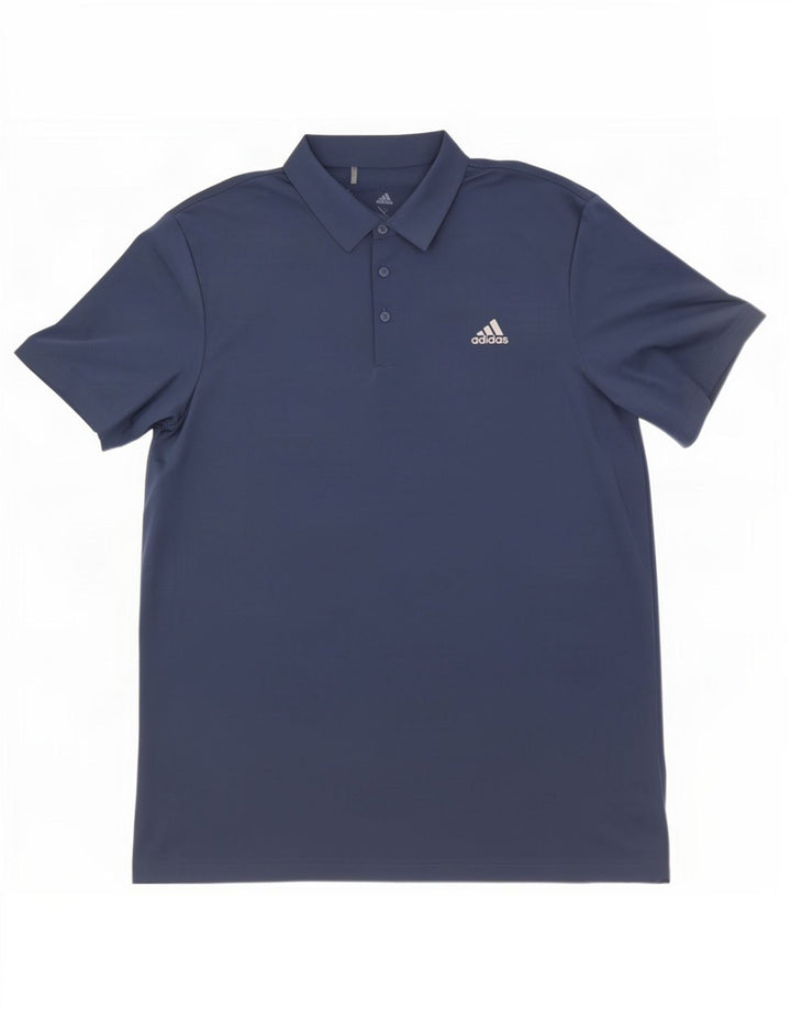 Adidas Herren Poloshirt XL Marineblau Polyester
