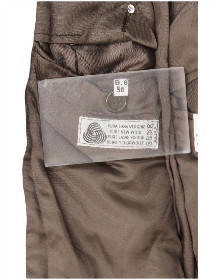 Vintage Herren 2-Knopf-Blazer-Jacke, Größe 50, groß, grün kariert, Schurwolle