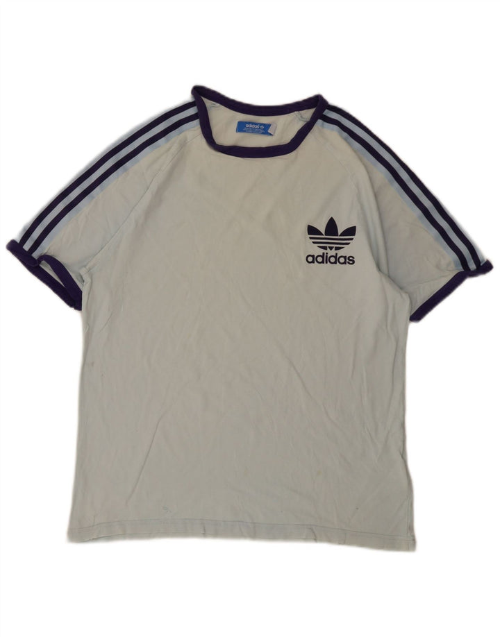 Adidas Herren T-Shirt Top Large Blau Baumwolle