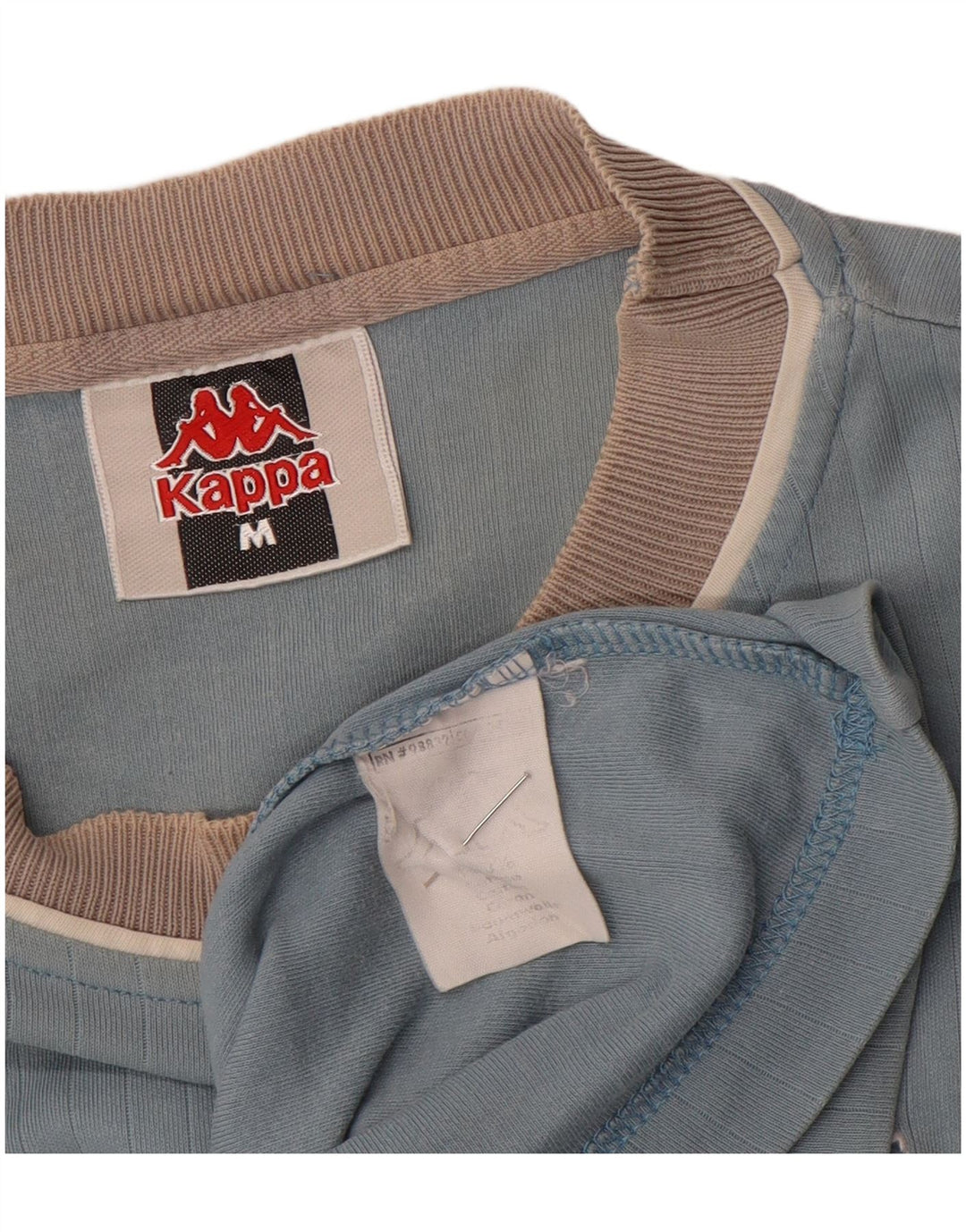 Kappa Herren T-Shirt Top mittelblaue Baumwolle