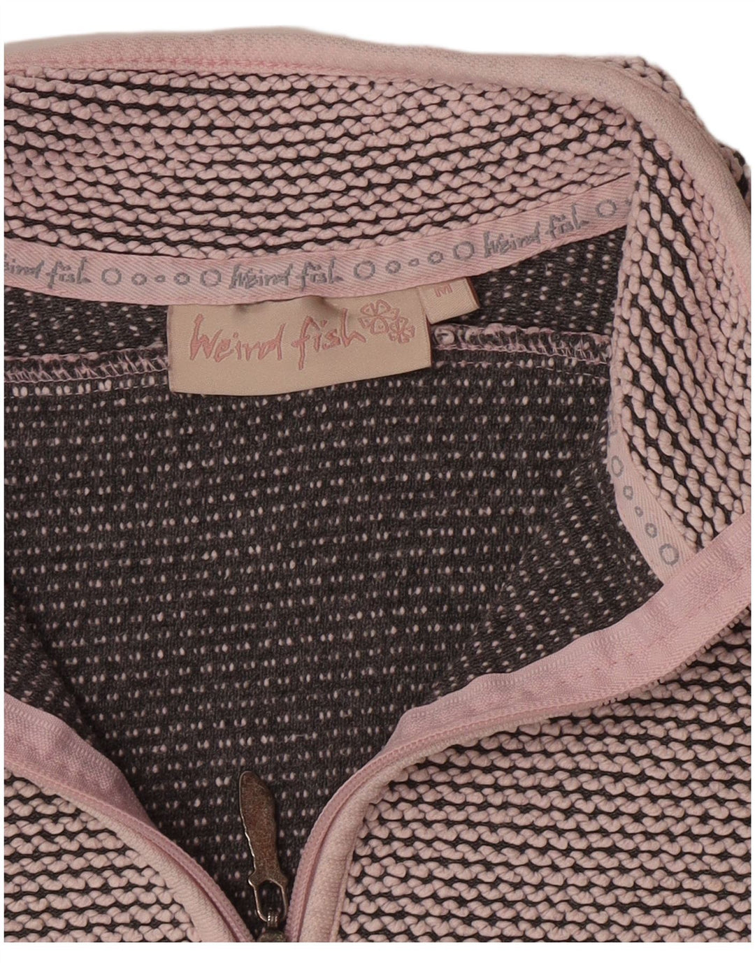 Weird Fish Damen-Sweatshirt mit Reißverschluss am Hals, Gr. 12, Mittelrosa
