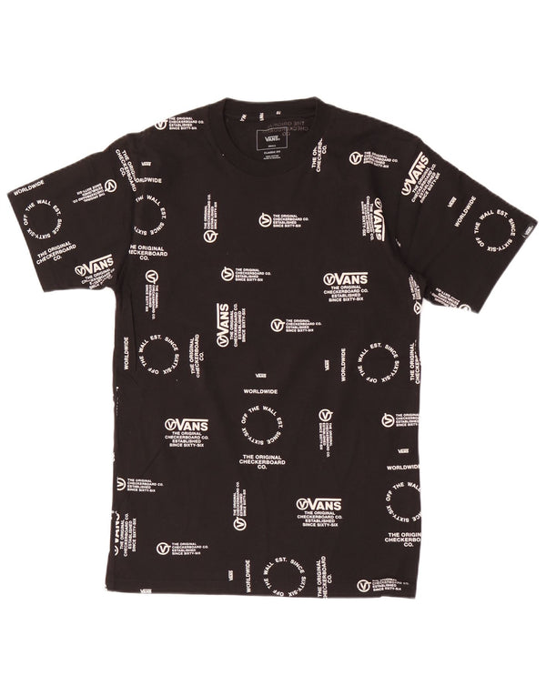Vans Mens Classic Fit Graphic T-Shirt Top Small Black Cotton