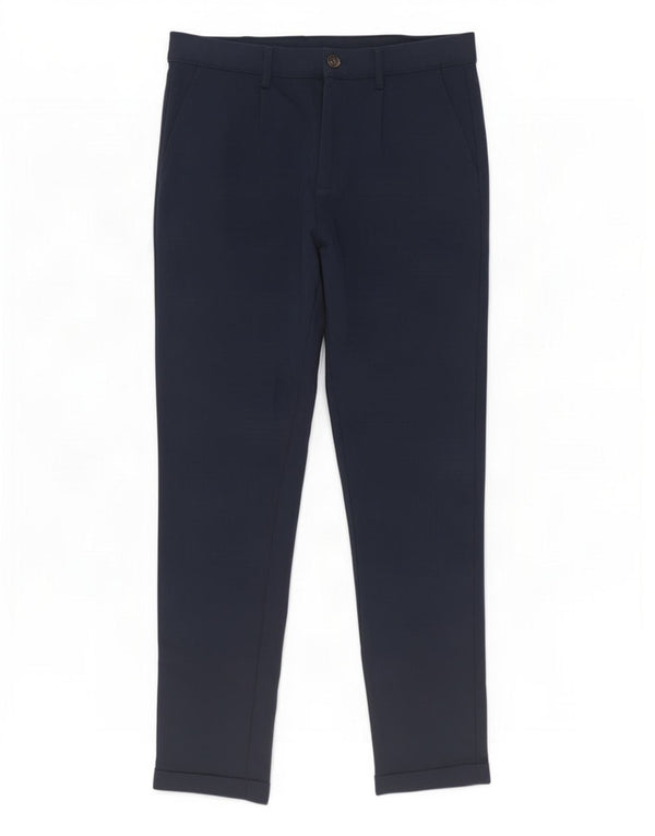 Zara Mens Slim Chino Trousers EU 38 Small W30 L29 Navy Blue