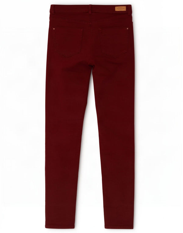 Zara Damen Trafaluc Skinny Jeans EU 38 Small W28 L30 Kastanienbraun Baumwolle