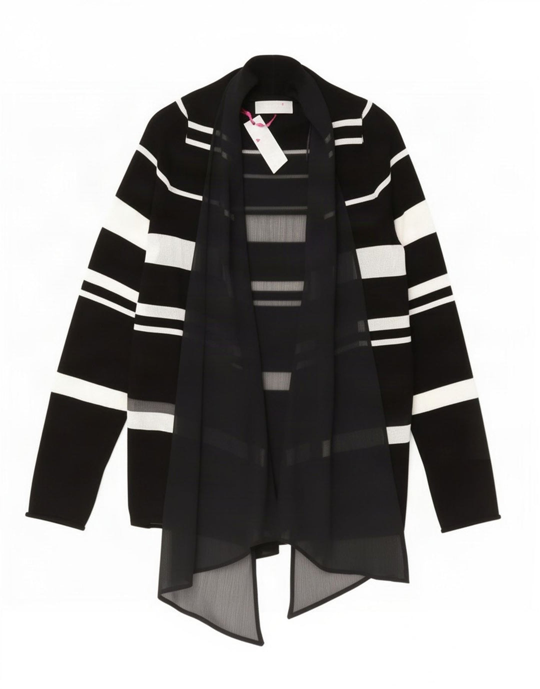 Marks & Spencer Damen Per Una Asymmetrisches Cardigan-Oberteil UK 16 Large Schwarz