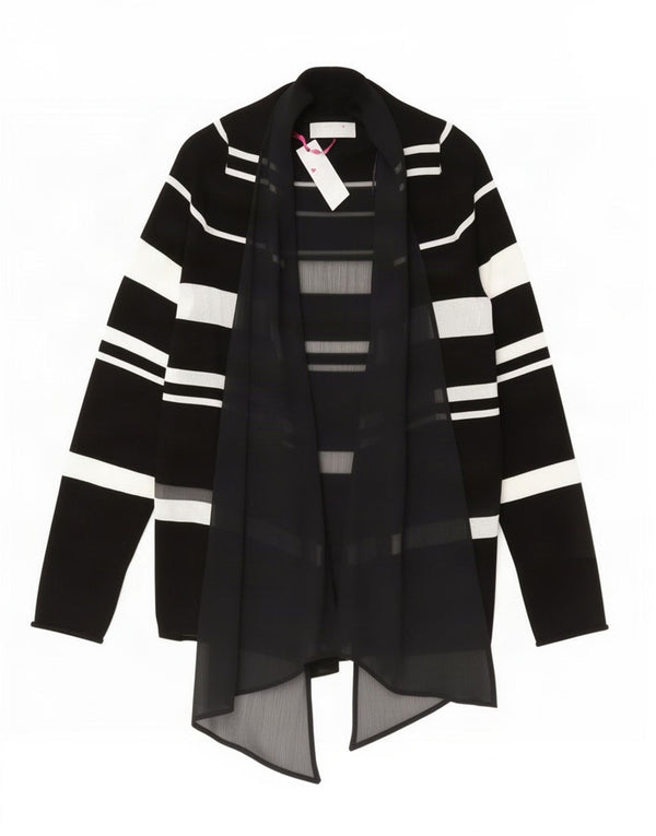 Marks & Spencer Womens Per Una Asymmetric Cardigan Top UK 16 Large Black