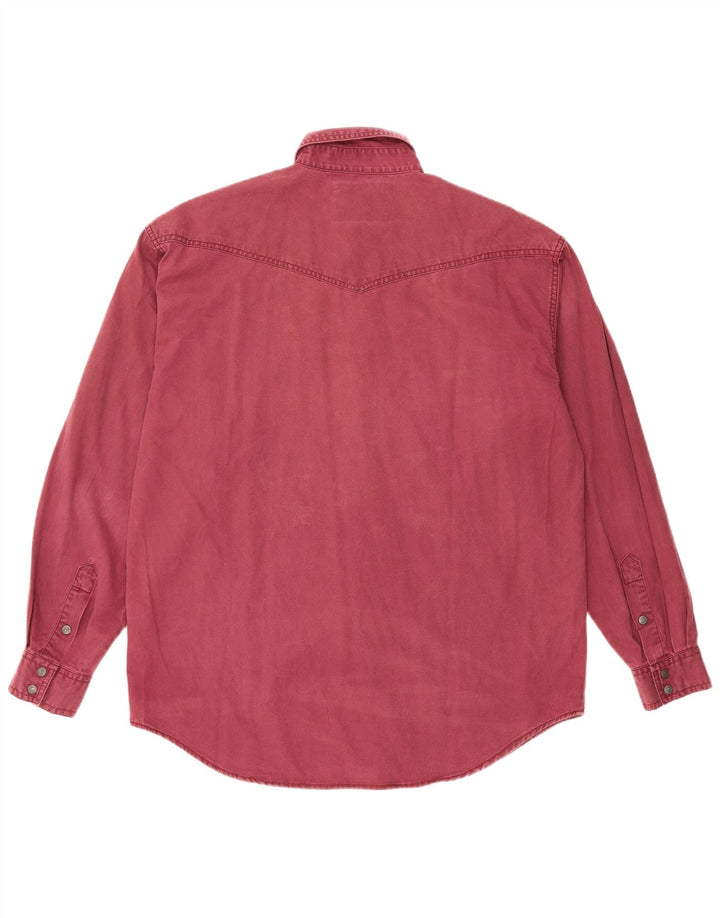 Wrangler Herrenhemd aus mittlerer burgunderroter Baumwolle