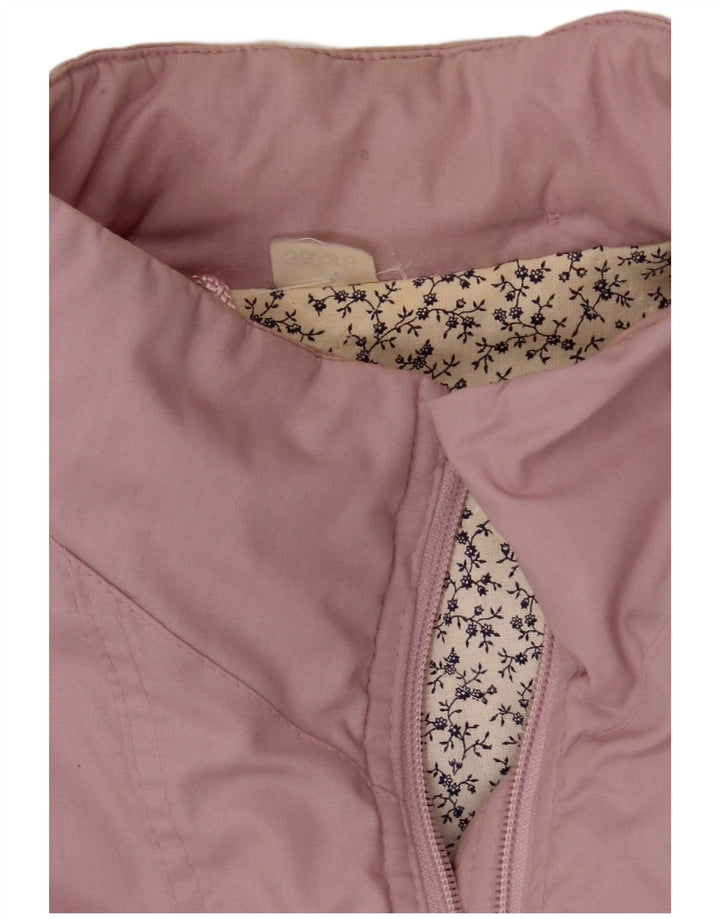 Vintage Damen Übergroßer Windjacke-Mantel IT 36/38 XS Rosa Polyester
