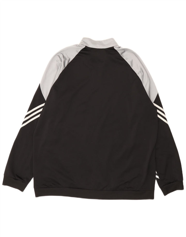 Adidas Herren Trainingsanzug Top Jacke 2XL Schwarz Colourblock Polyester