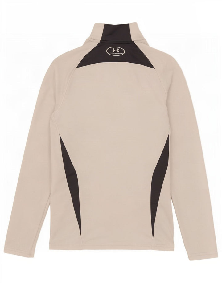 Under Armour Herren Cold Gear Top Langarm Klein Weiß Farbblock