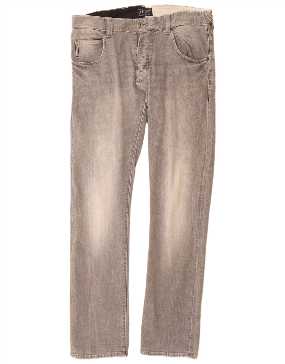 ARMANI Herren Slim Jeans W32 L33 Graue Baumwolle