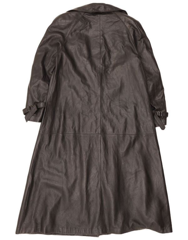 Sacip Damen Ledermantel IT 42 Medium Schwarz