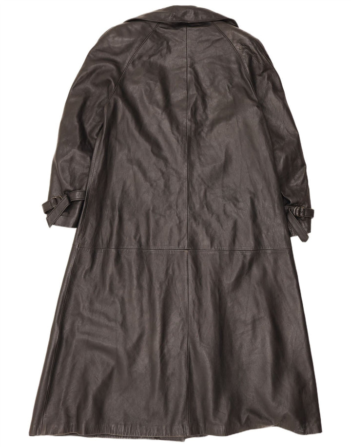 Sacip Damen Ledermantel IT 42 Medium Schwarz
