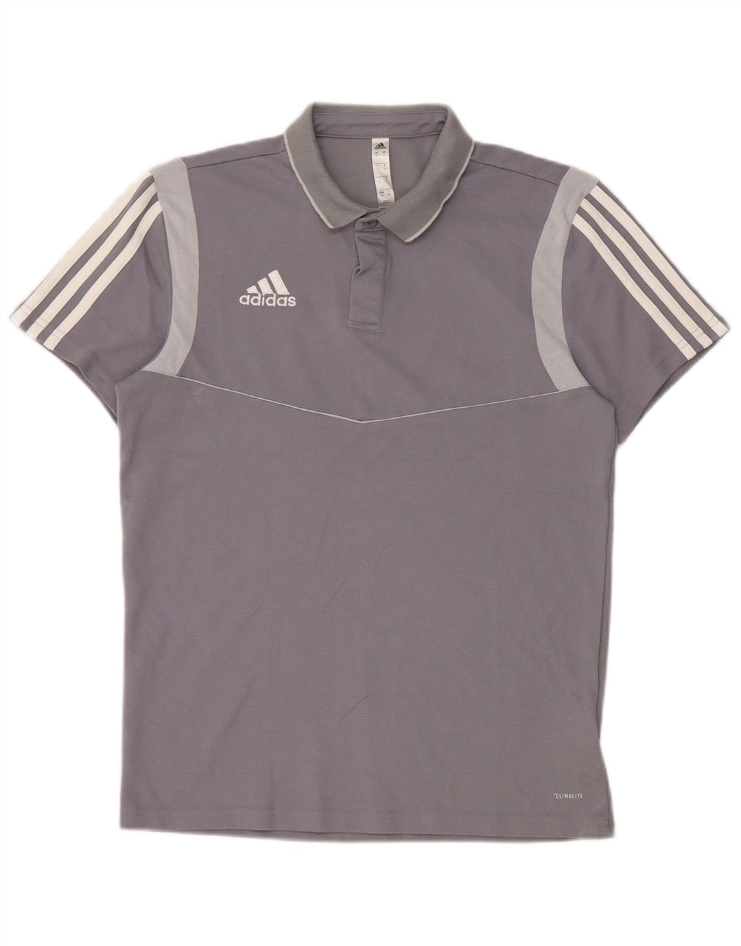 Adidas Herren Climalite Poloshirt Small Grau Colourblock Baumwolle