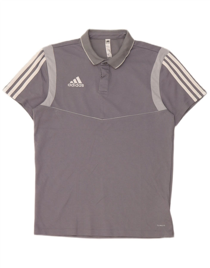 Adidas Herren Climalite Poloshirt Small Grau Colourblock Baumwolle