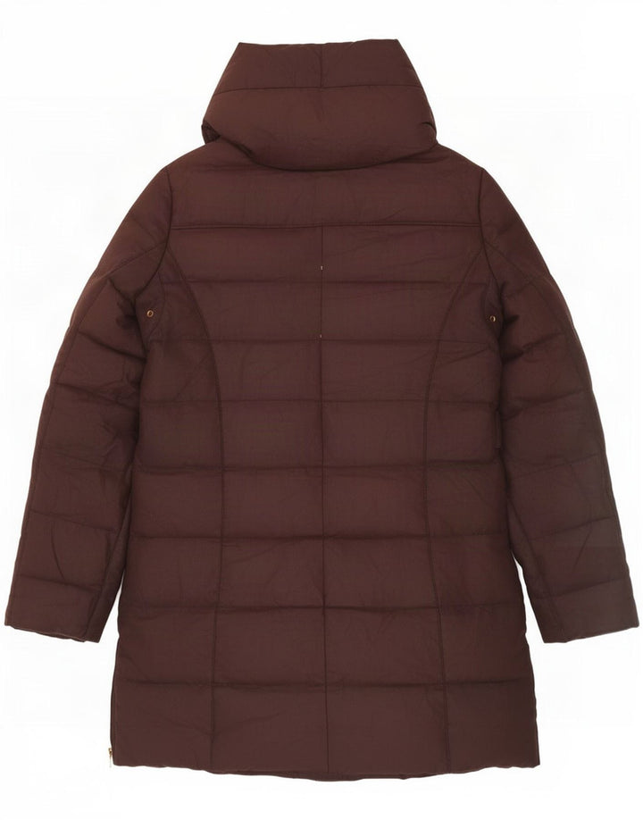 Zara Damen-Jacke mit Kapuze, gepolstert, Größe 44, Braun, Polyester
